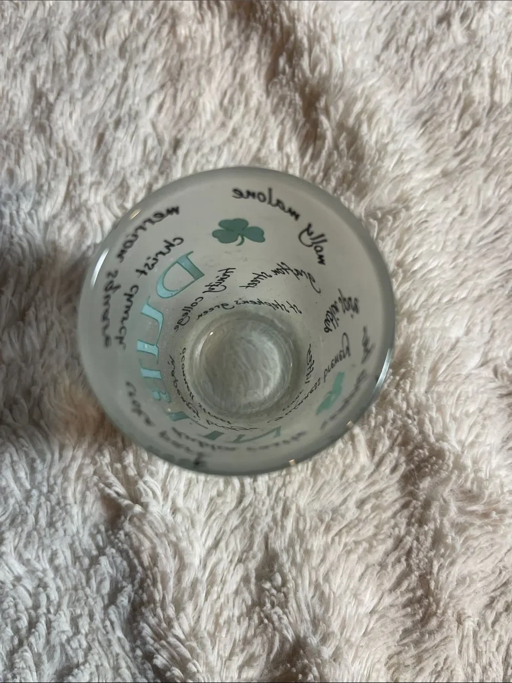 Dublin Frosted Souvenir Shot Glass - Green Text
